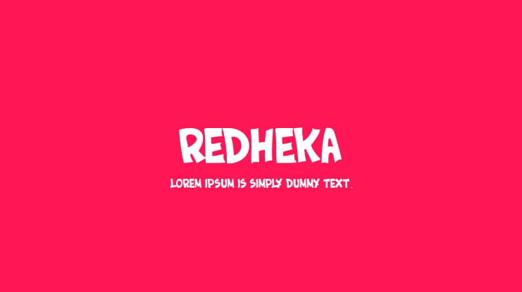 REDHEKA Font