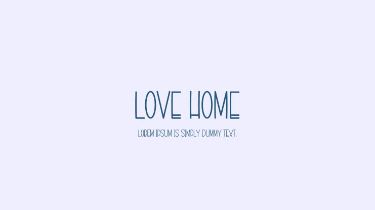 Love Home Font