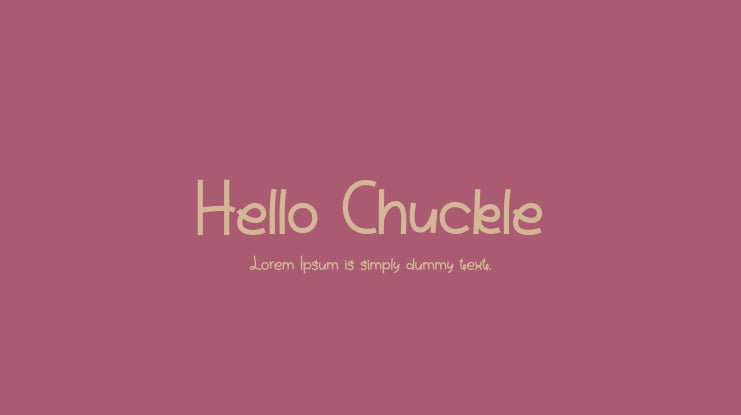 Hello Chuckle Font