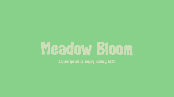 Meadow Bloom Font