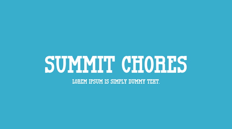 Summit Chores Font