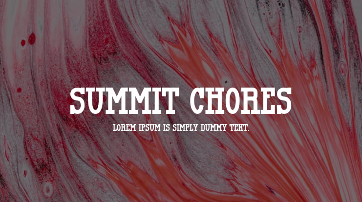 Summit Chores Font