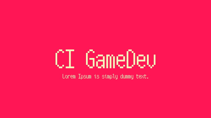 CI GameDev Font