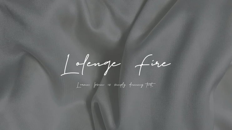 Lolenge Fire Font