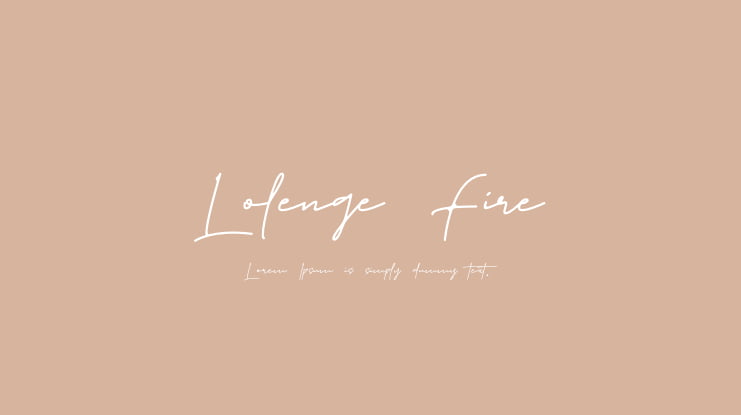 Lolenge Fire Font