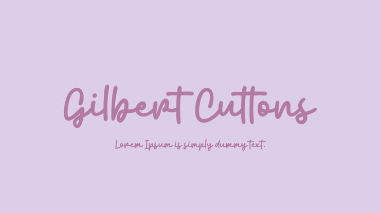 Gilbert Cuttons Font