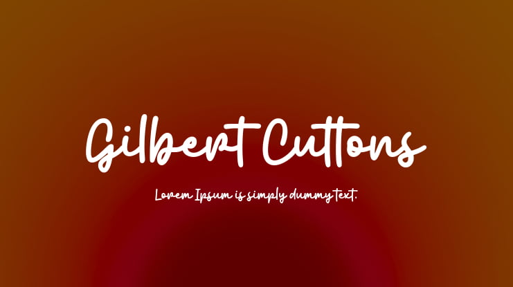 Gilbert Cuttons Font