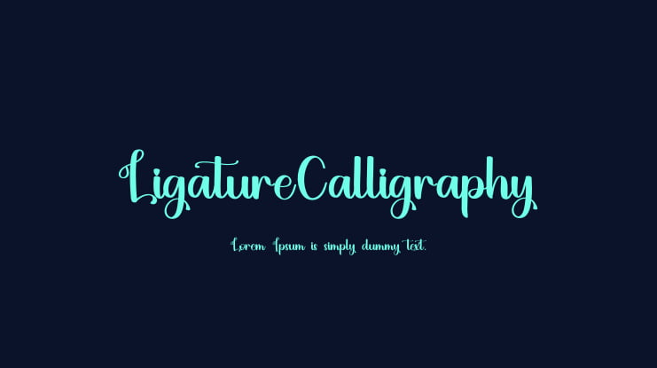 LigatureCalligraphy Font