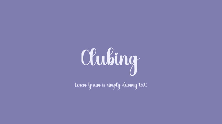 Clubing Font