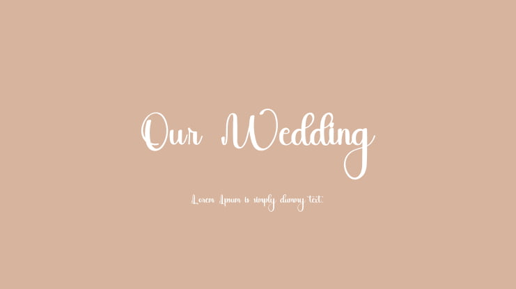 Our Wedding Font