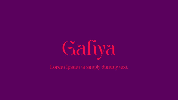 Gafiya Font