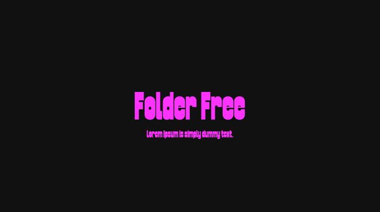 Folder Free Font