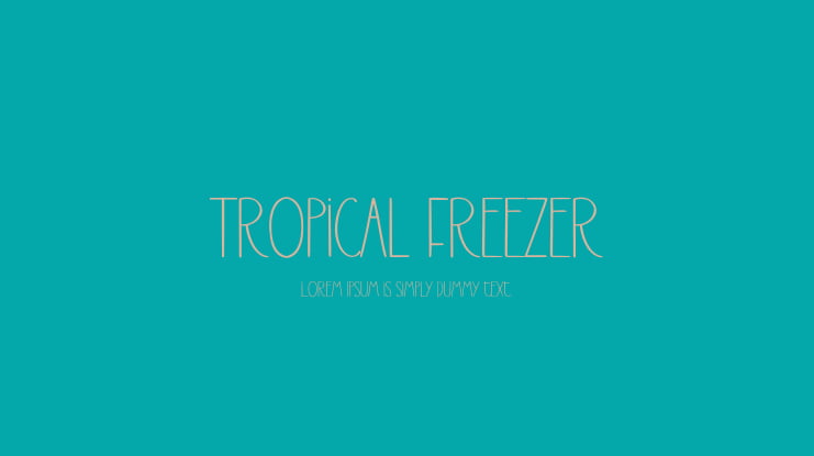 Tropical Freezer Font