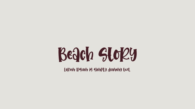 Beach story Font