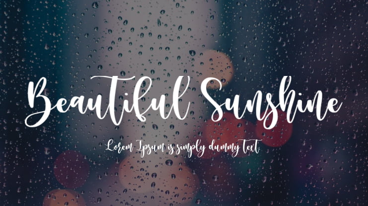 Beautiful Sunshine Font