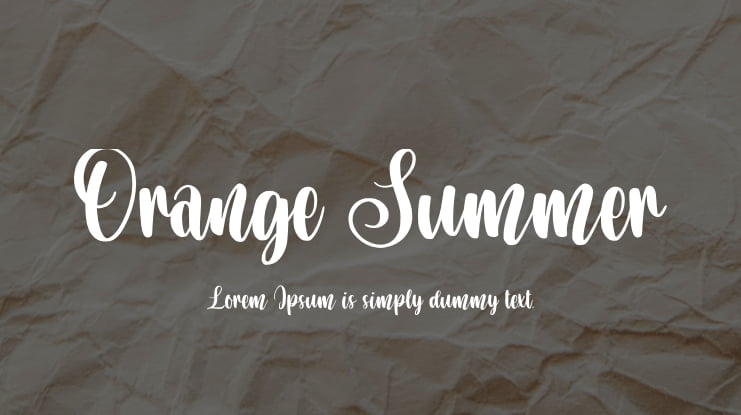 Orange Summer Font