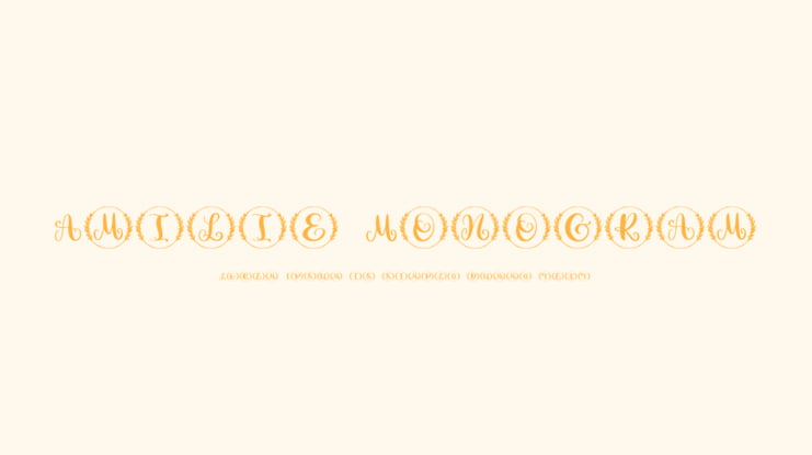 Amilie Monogram Font