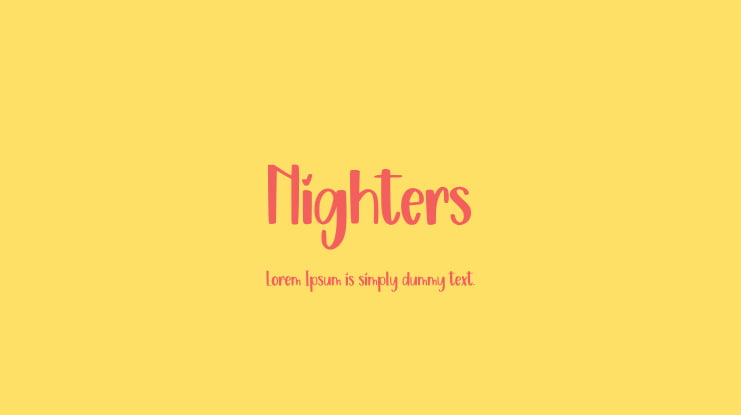 Nighters Font