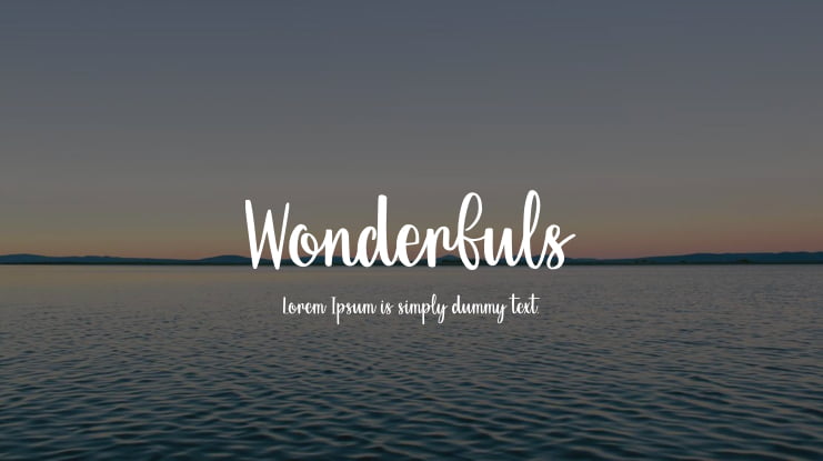 Wonderfuls Font