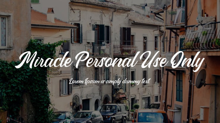 Miracle Personal Use Only Font