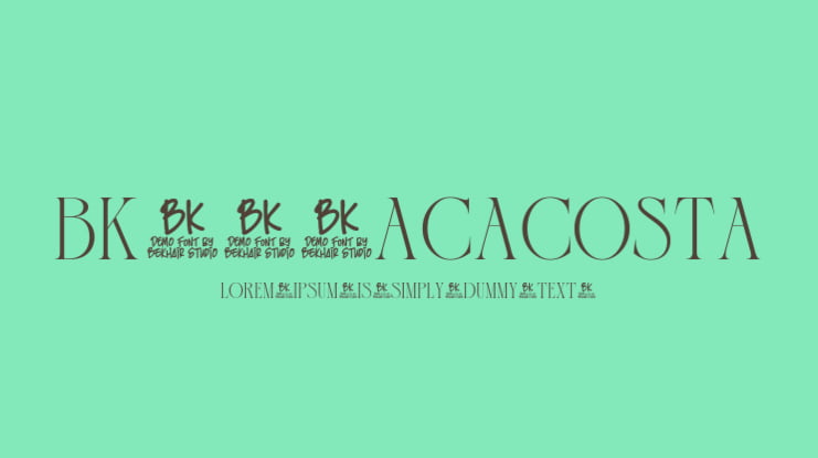 BKR Racacosta Font