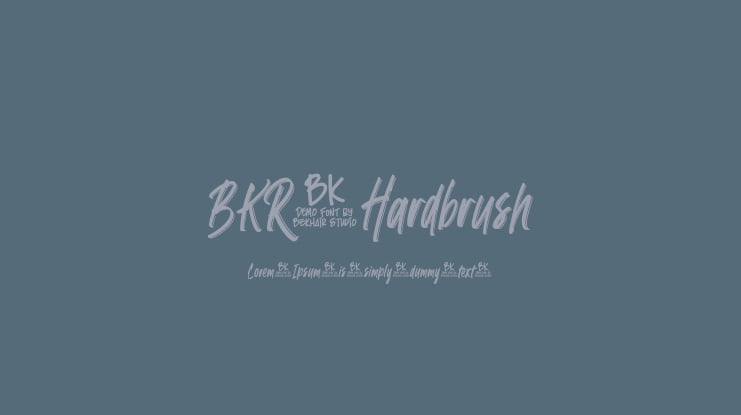 BKR Hardbrush Font