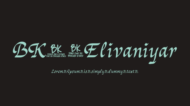 BKR Elivaniyar Font