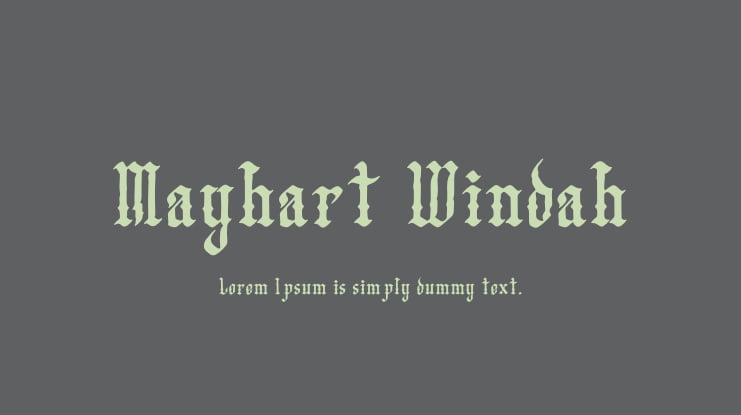 Mayhart Windah Font