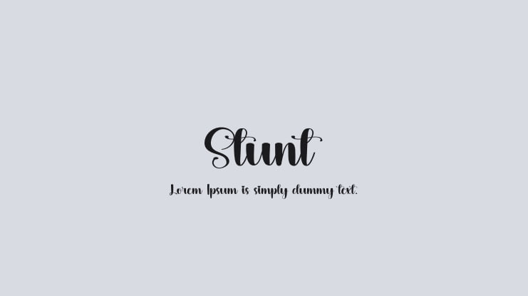 Stunt Font