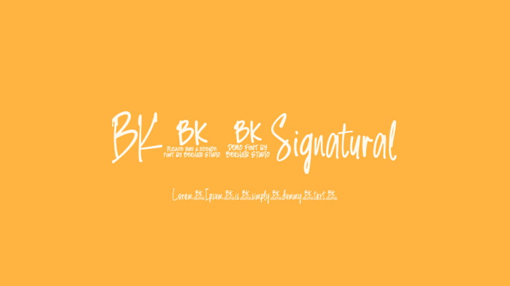 BKR Signatural Font