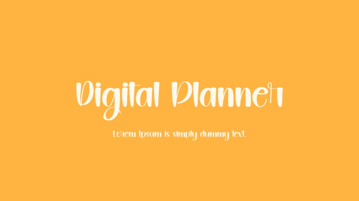 Digital Planner Font