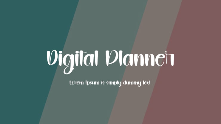 Digital Planner Font