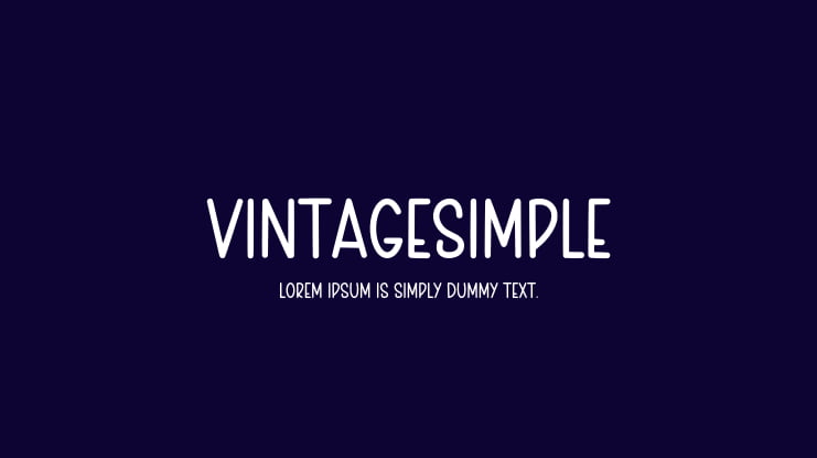 VintageSimple Font