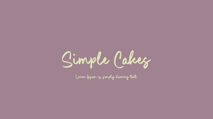 Simple Cakes Font