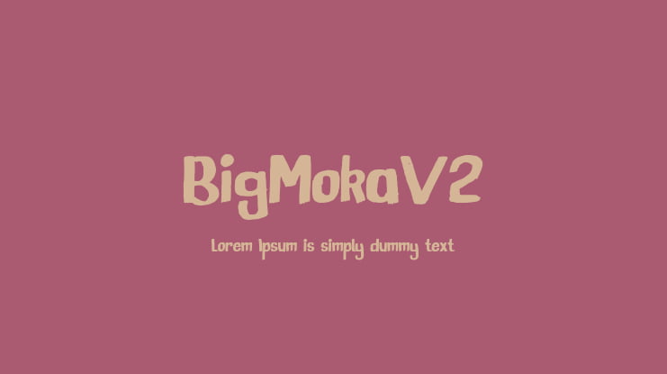 BigMokaV2 Font