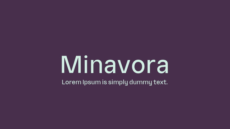 Minavora Font Family