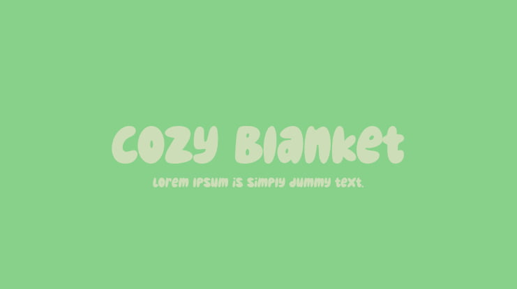 Cozy Blanket Font