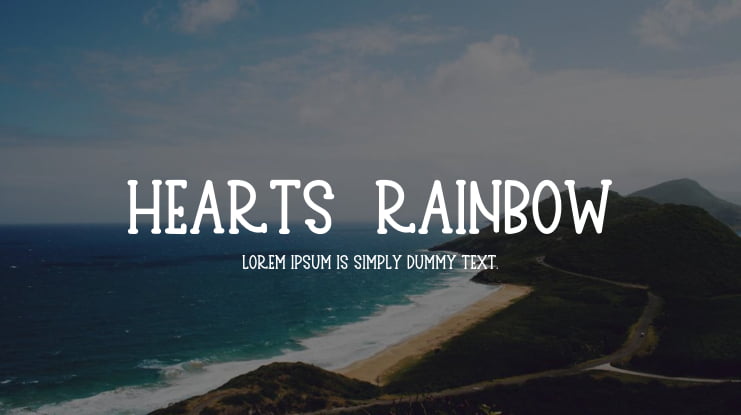 Hearts  Rainbow Font