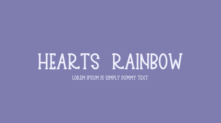 Hearts  Rainbow Font