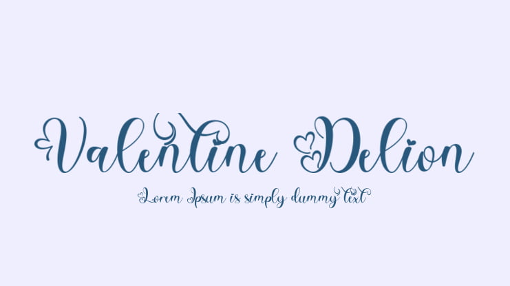 Valentine Delion Font Family