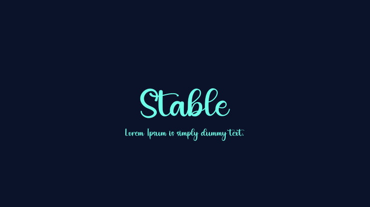 Stable Font