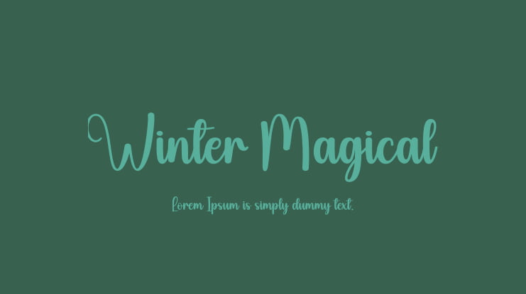 Winter Magical Font