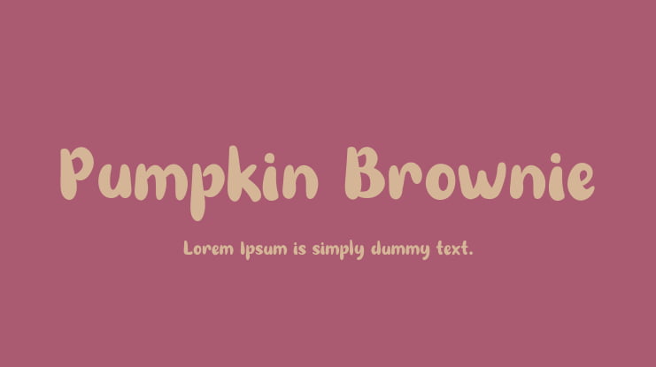 Pumpkin Brownie Font