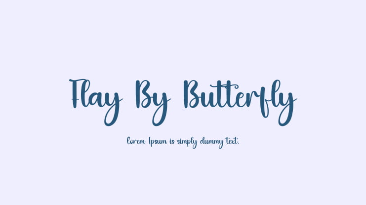 Flay By Butterfly Font