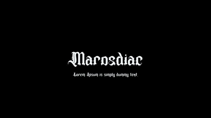 Marosdiac Font