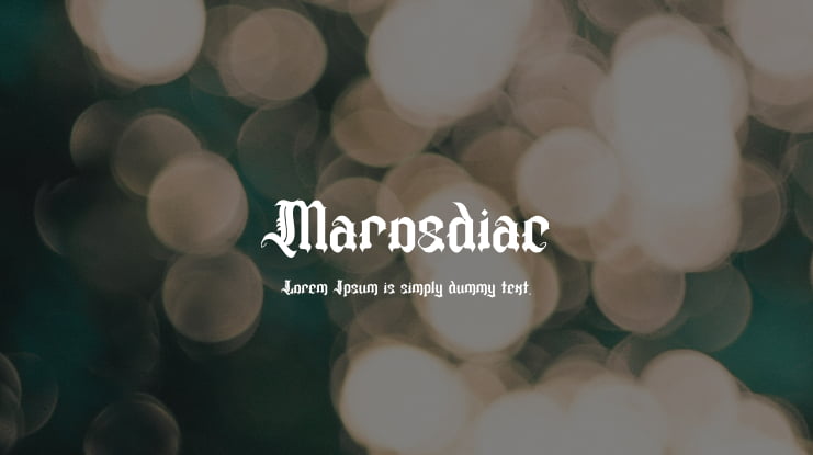 Marosdiac Font