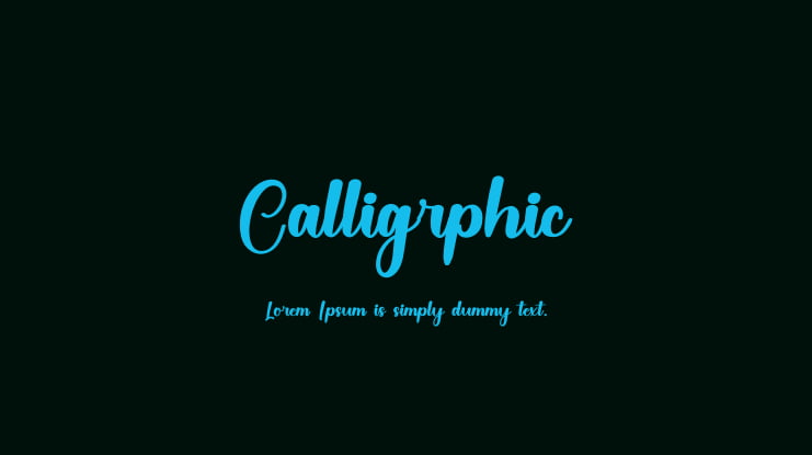 Calligrphic Font