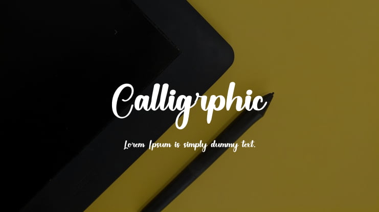 Calligrphic Font