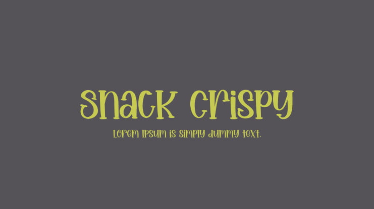 Snack Crispy Font