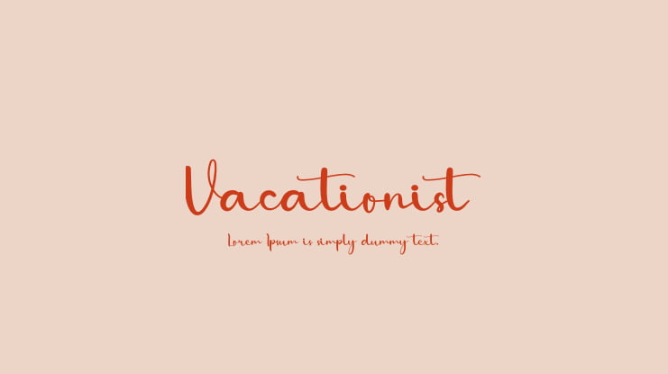 Vacationist Font